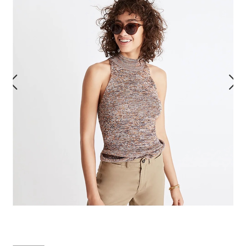 Madewell Marled mockneck sweater tank